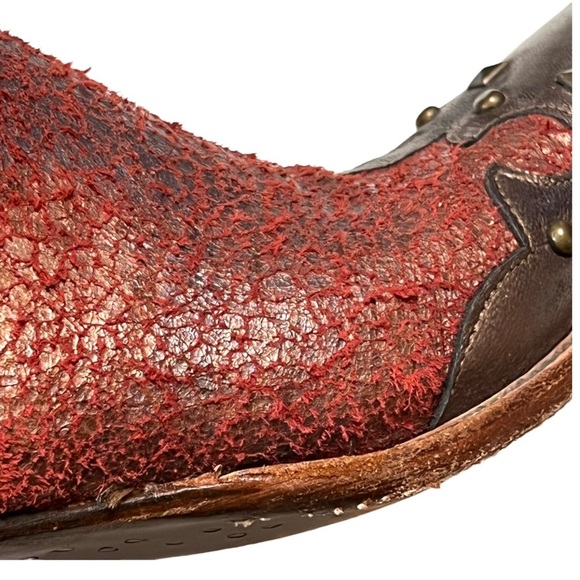 Lucchese Diva Amata Leather LIMITED EDITION Shimmer Studded Western Boots - Picture 13 of 16